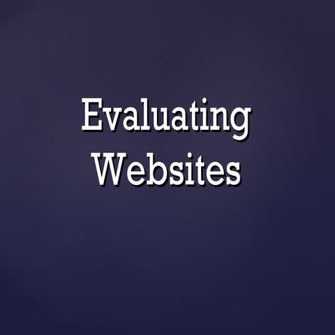 Website evaluation