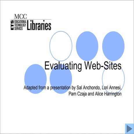 Web site evaluation