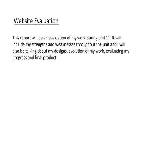 Website evaluation