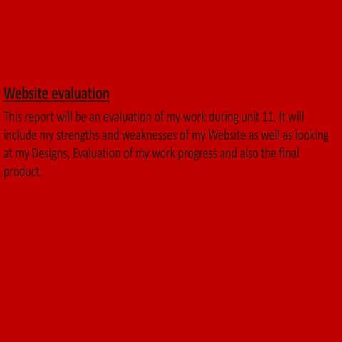 Website evaluation