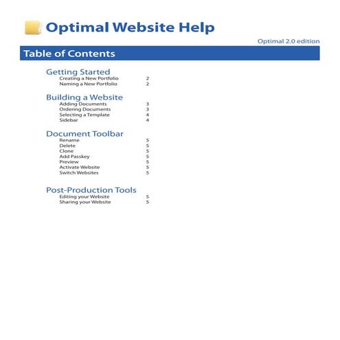 Optimal Website Help