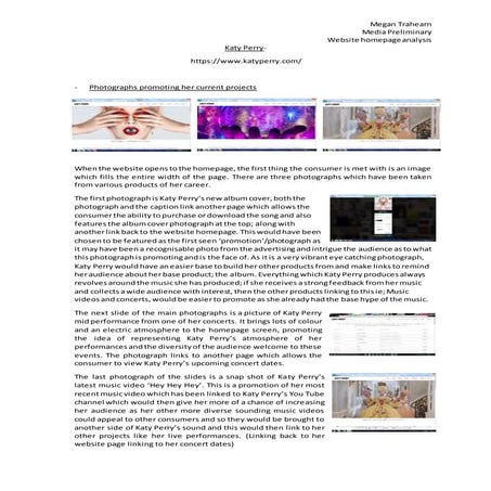 Preliminary- Website homepage analysis