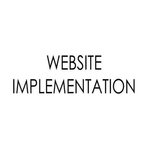 Website implementation