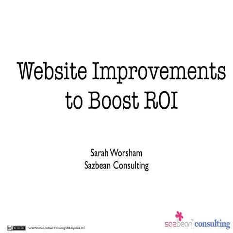 Website Improvements to Boost ROI