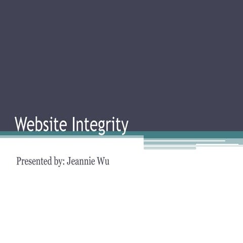 Website integrity | PPTX