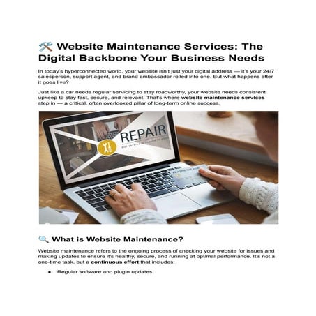🛠️ Website Maintenance Services_ The Digital Backbone Your Business Needs.pdf