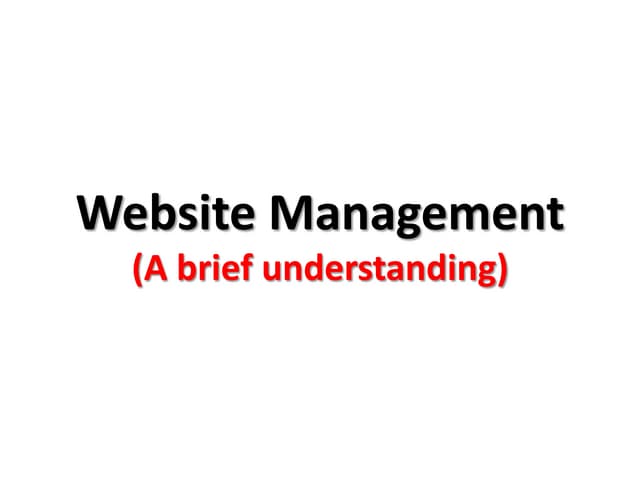 Website Management