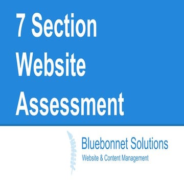7 Section Website Assessment 