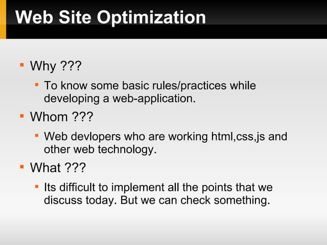 Website optimization