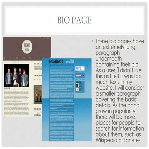 Website page analyses