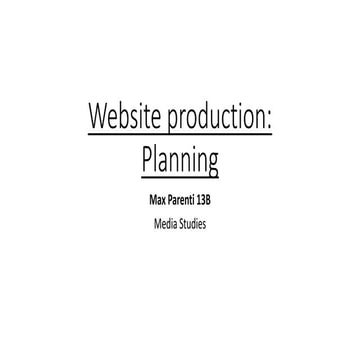 Website planning