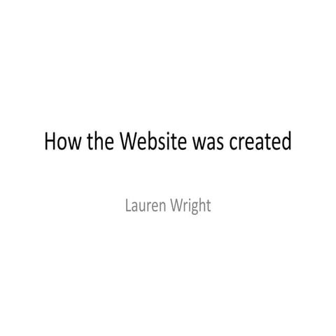 Website presentation