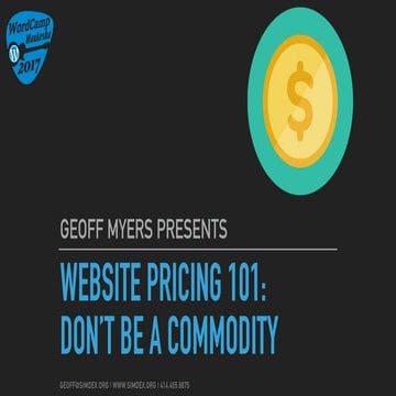 Website Pricing 101: Don’t Be a Commodity
