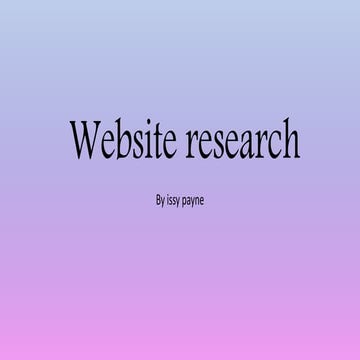 Website research 1