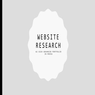 Website Research 