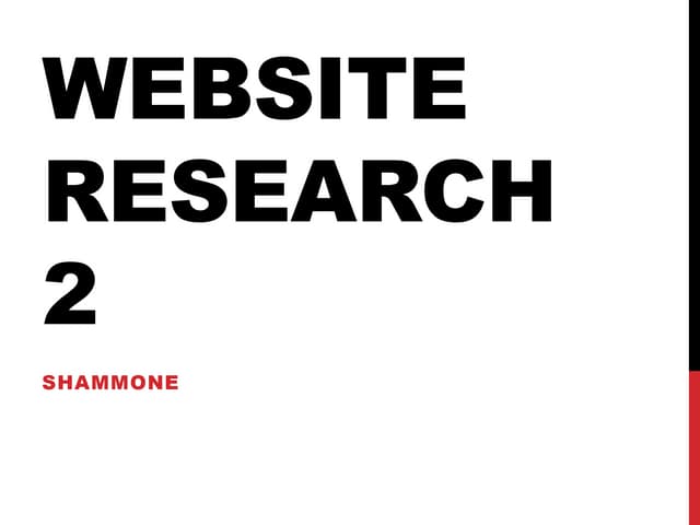 Website research shift