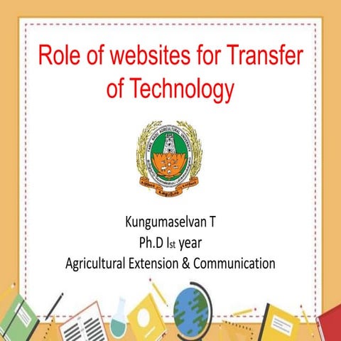 Role of websites for Transfer of Technology 