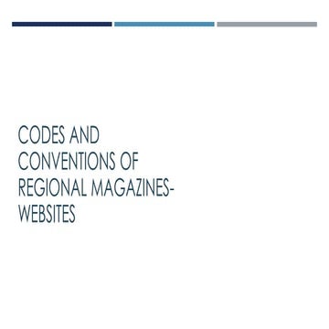 Codes and Conventions - WEBSITES 