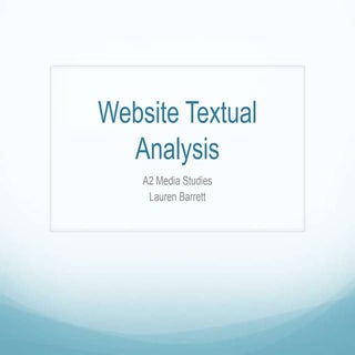 Website textual analysis