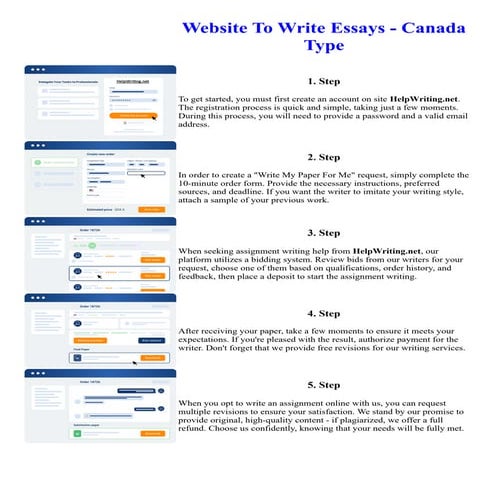 Website To Write Essays - Canada Type