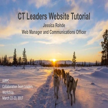 IARPC Collaboration Team Leaders Website Tutorial