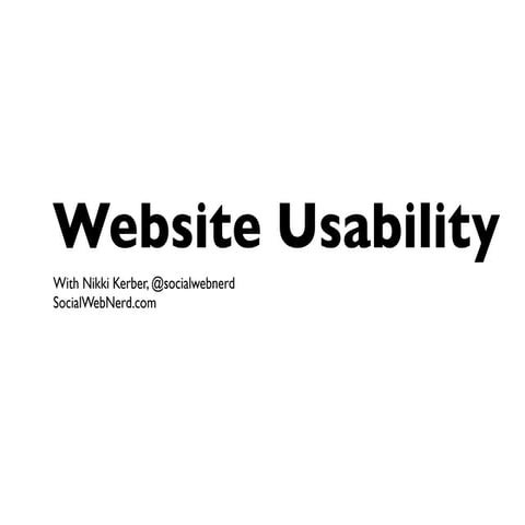Website Usability