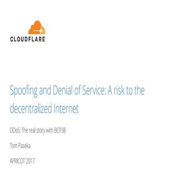 Spoofing and Denial of Service: A risk to the decentralized Internet