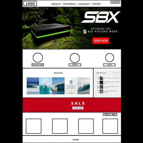 Website Wireframe - iBUYPOWER