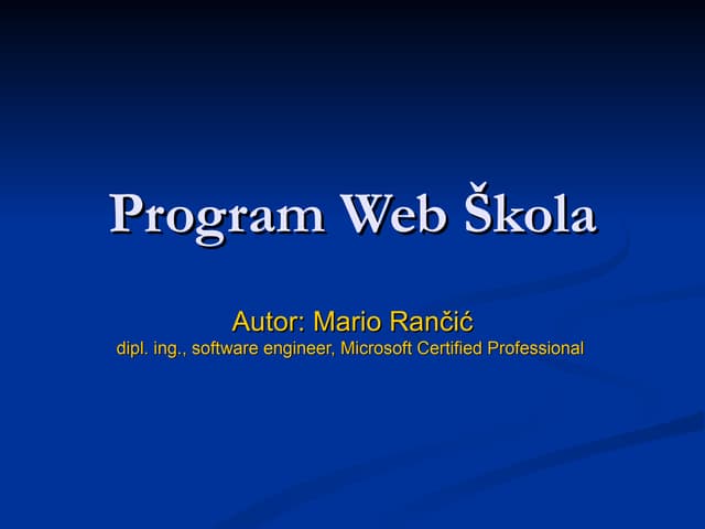 Web Škola