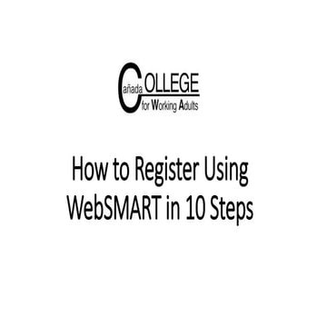 How to Register Using WebSMART in 10 Steps