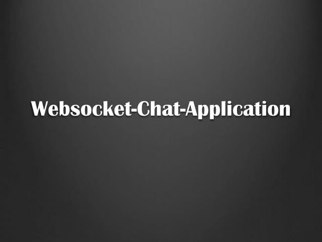 Creating a WebSocket-Chat-Application with Jetty Embedded - Techcamp 2014