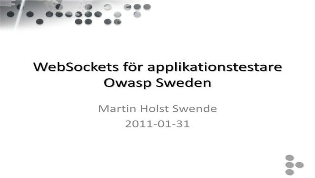 WebSockets för applikationstestare