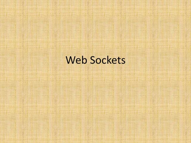Web sockets Introduction