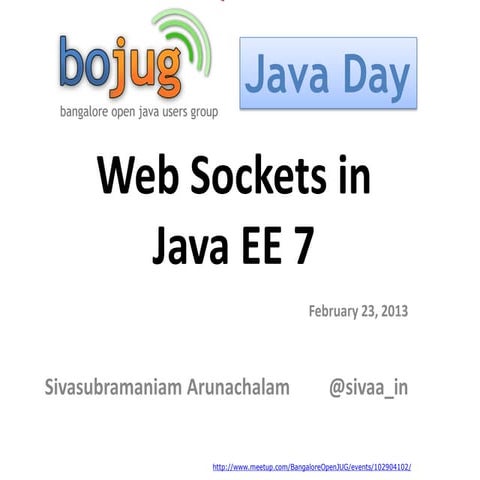 Web Sockets in Java EE 7 | PPT