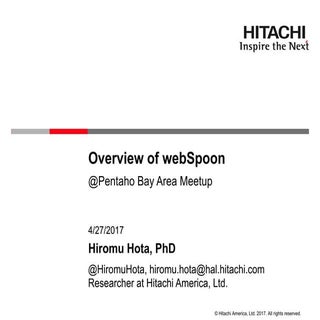 Overview of webSpoon @ Pentaho Bay ...
