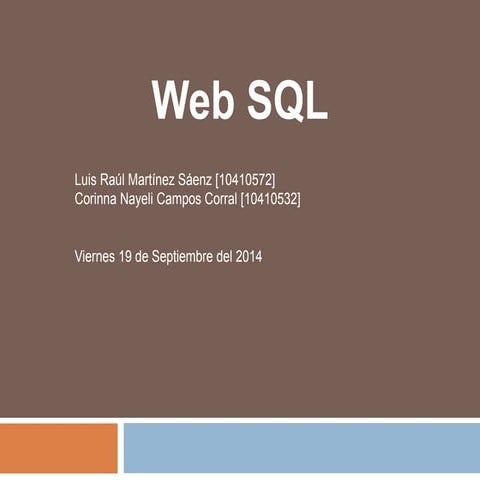 Web sql | PPTX