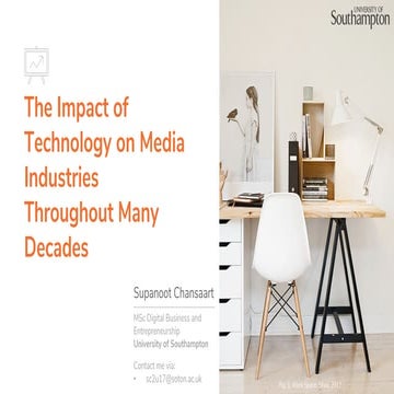The Impact of Technology on Media Industries Throughout Many Decades 