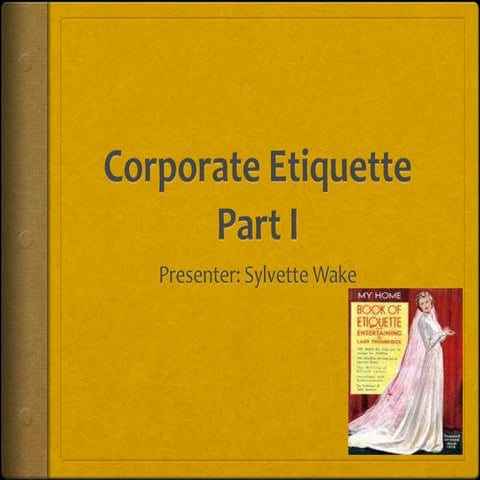 Webster t and d business etiquette presentation