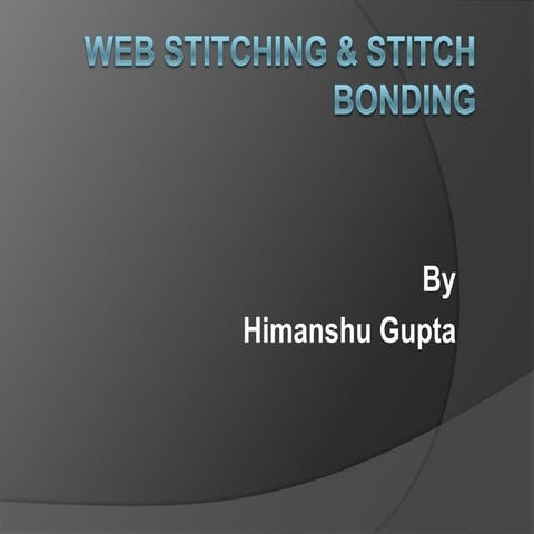 Web stitching & stitch bonding warp knitt