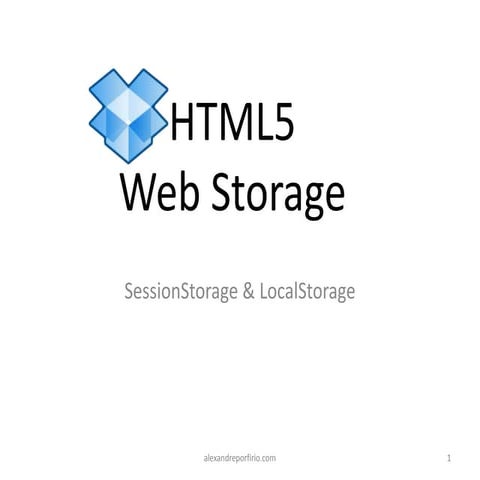 HTML5 - Web storage