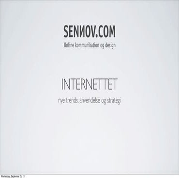 Web strategi - foredrag