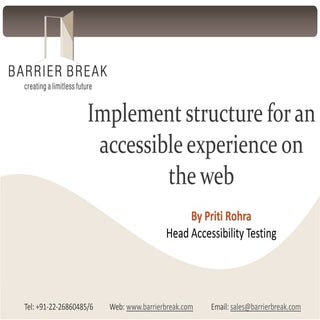 Implement Structure for an Accessib...