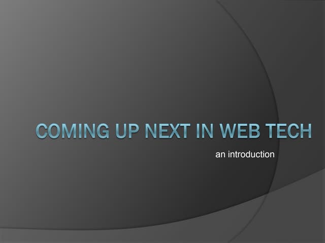 Coming up next in technology...