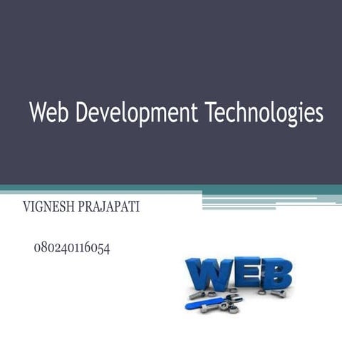 Web Development Technologies | PPTX