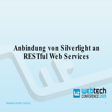 Anbindung von Silverlight an RESTful Web Services