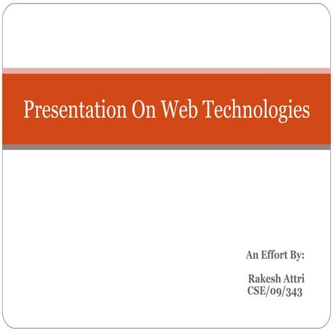 Web technologies