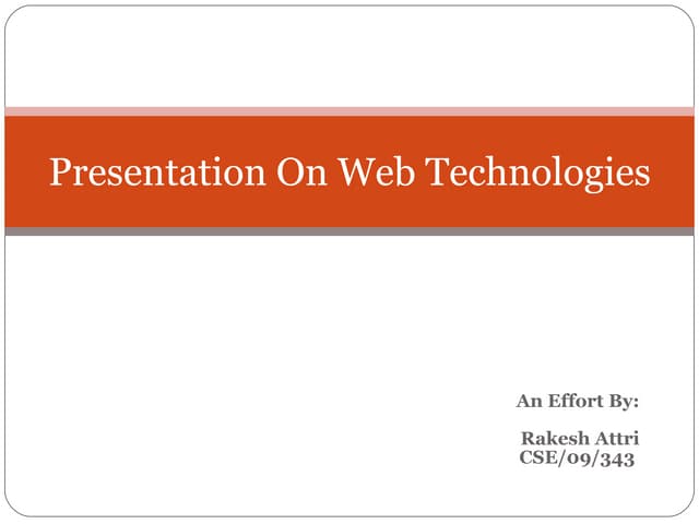 Web technologies
