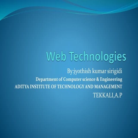 Webtechnologies | PPT