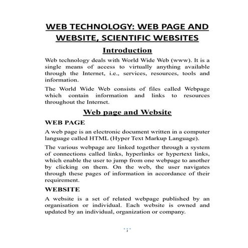 Web technology