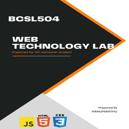 Comprehensive Web Technology Lab: HTML, CSS, JavaScript, PHP, and Ajax ...